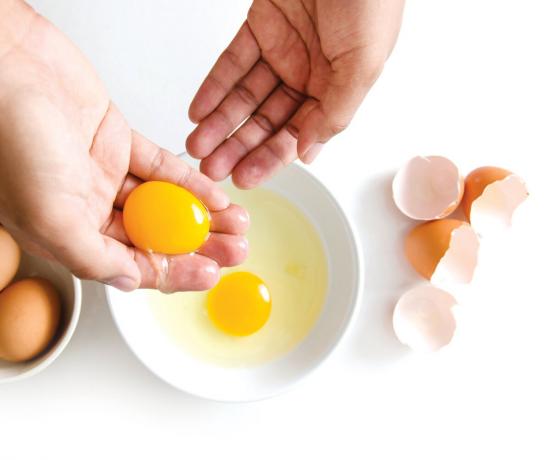 Jak rychle rozdělit velké množství vajec na žloutky a bílky. Fotografie - Yandex. fotografie