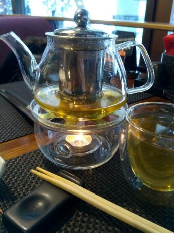 A tradiční zelený čaj.