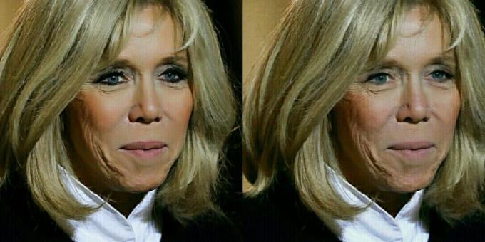 Brigitte Macron i bez make-upu