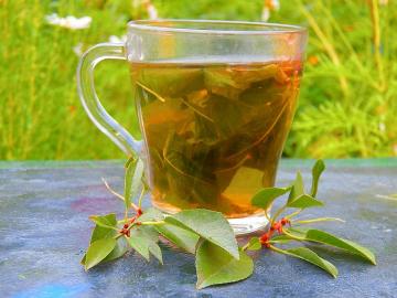 Vitamin čaj z listů třešní na podporu zdraví