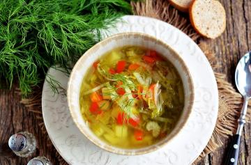 Zeleninová polévka bez masa
