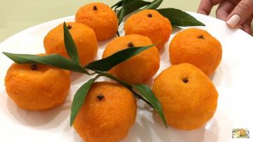 Původní svačinu na Nový rok stolu „Mandarinky“