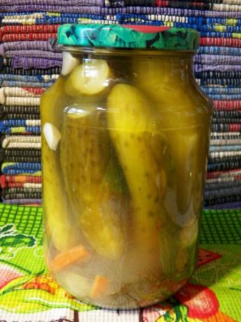 Pickles v zimě bez octa a kyseliny citrónové